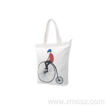 Bicycle love gift white tote bag with handle